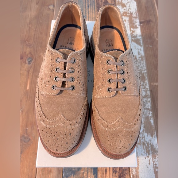 BRUNELLO CUCINELLE men’s Suede Derby size 40 - Picture 2 of 6